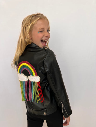 Lola + The Boys Crystal Rain Leather Jacket- PREORDER Ships 9/30