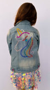 Lola + The Boys denim Light Bright Unicorn Denim Jacket