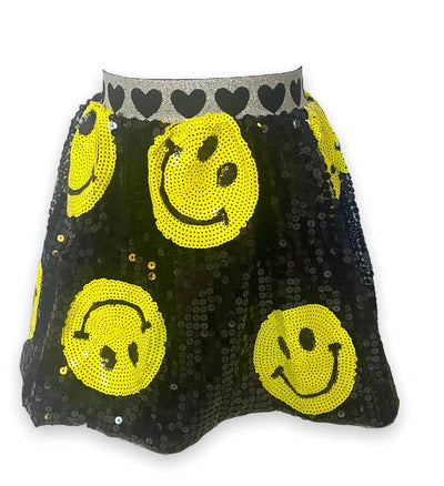 Lola + The Boys Don’t Worry Be Happy Sequin Skirt