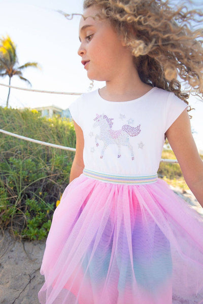 Lola + The Boys Dress Crystal Unicorn Tutu Dress