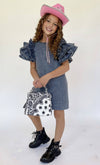 Lola + The Boys Dress Denim Ruffle Dress