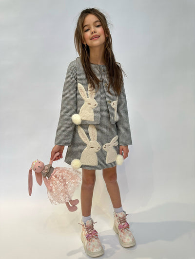 Lola + The Boys Dress Kissing Bunnies Gingham Dress & Jacket