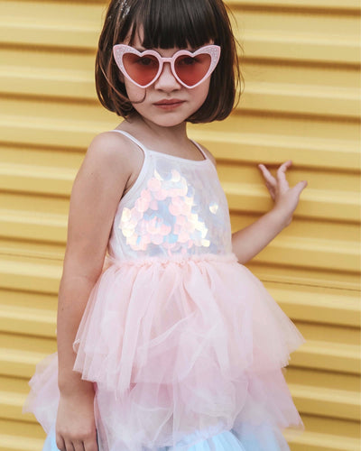 Lola + The Boys Dress Paillette Ombre Tutu Dress