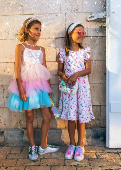 Lola + The Boys Dress Paillette Ombre Tutu Dress