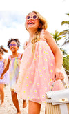 Lola + The Boys Dress Peachy Daisy Tulle Girls Dress