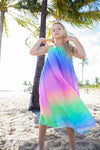 Lola + The Boys DRESS Rainbow Ombre Gem Dress