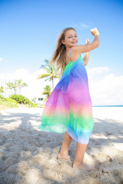 Lola + The Boys DRESS Rainbow Ombre Gem Dress