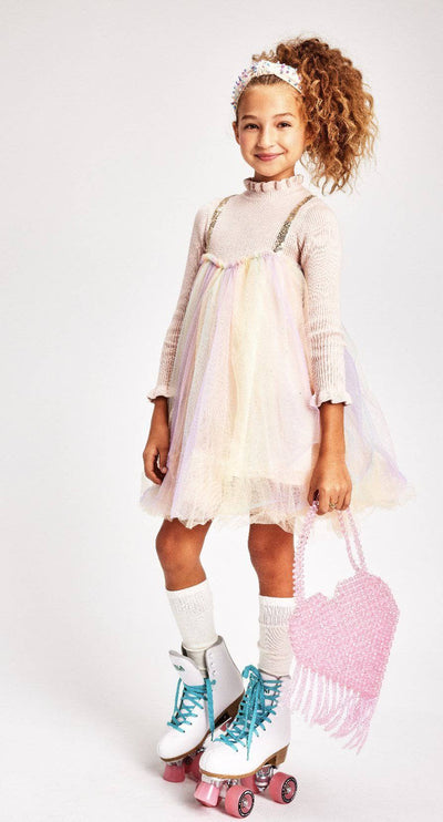 Lola + The Boys Dress Rainbow Shimmer Tulle Dress