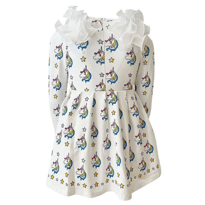 Lola + The Boys Dress Rainbow Unicorn Dream Dress