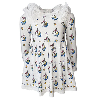 Lola + The Boys Dress Rainbow Unicorn Dream Dress