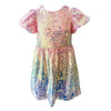 Lola + The Boys DRESS Sequin Ombre Puff Sleeve Dress