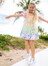 Lola + The Boys DRESS Sequin Ombre Puff Sleeve Dress