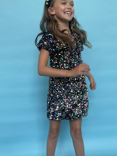 Lola + The Boys Dress Shimmer Stardust Sequin Dress