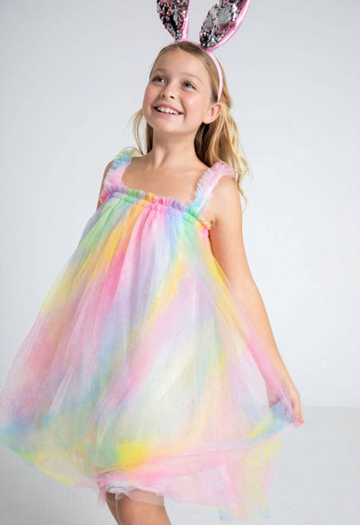 Lola + The Boys Dress Sunset Rainbow Tulle Dress