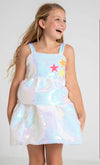 Lola + The Boys DRESS Tiered Stars Sequin Dress