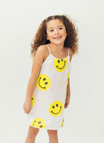 Lola + The Boys Dresses Don't Worry Be Happy Tank Dress Sequin Tank Dress