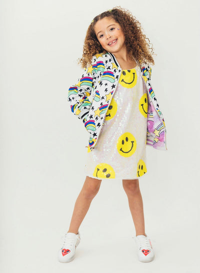 Lola + The Boys Dresses Don't Worry Be Happy Tank Dress Sequin Tank Dress