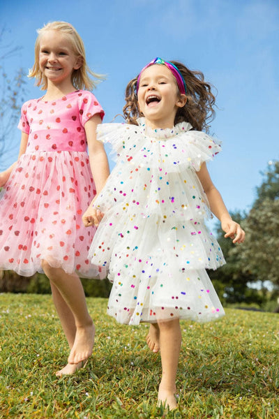 Lola + The Boys DRESSES Foil Polka Dot Tulle Dress