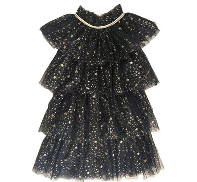 Lola + The Boys Dresses Gold Star Tulle Dress