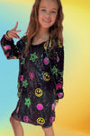 Lola + The Boys Dresses Peace and Love Sequin Tank Dress