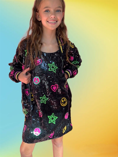 Lola + The Boys Dresses Peace and Love Sequin Tank Dress