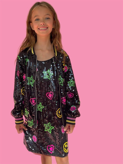 Lola + The Boys Dresses Peace and Love Sequin Tank Dress