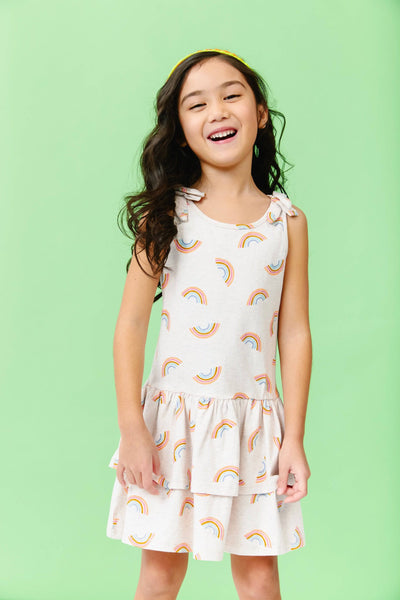 Lola + The Boys Dresses Rainbow T-Shirt Dress