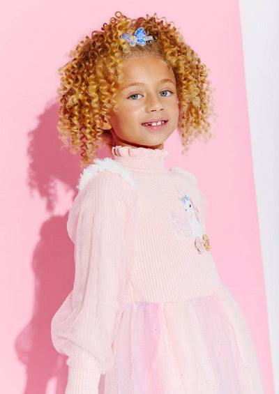 Lola + The Boys Dresses Rainbow Unicorn Tulle Dress