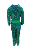 Lola + The Boys Emerald Sparkle Sequin Set