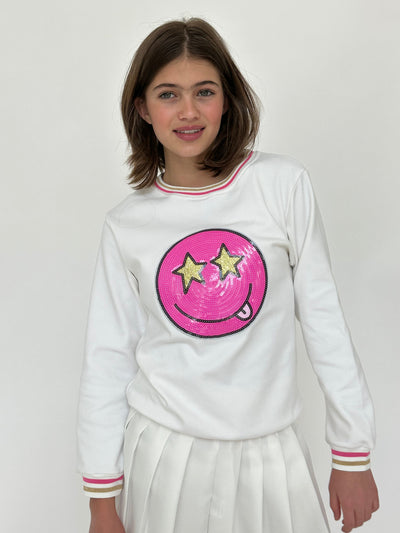 Lola + The Boys Emoji Starry Eye Sweatshirt