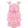 Lola + The Boys Feather Rainbow Stars Tulle Dress