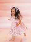 Lola + The Boys Foil Rainbow Hearts Tulle Dress