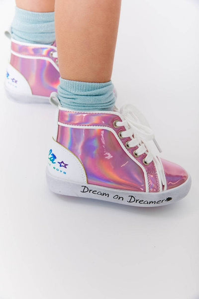 Lola + The Boys footwear Dream On Dreamer Metallic Sneakers