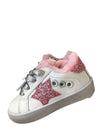 Lola + The Boys Footwear Paris Pink Fur Star Girl Sneaker