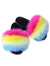 Skittles Faux Fur Slides