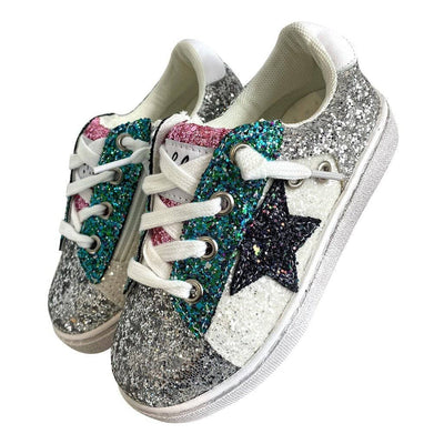 Lola & The Boys Footwear Star Girl Glitter Sneakers