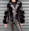 Lola + The Boys Black/small Fur moto