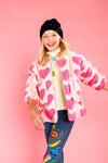 Lola + The Boys Fuzzy Hearts Jacket