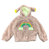 Lola + The Boys Fuzzy Rainbow Star Hoodie