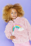 Lola + The Boys Fuzzy Rainbow Star Jacket