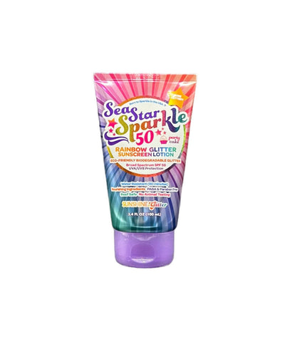 Lola + The Boys Party Cake Glitter Sunscreen Rainbow SPF50 Glitter sun protector