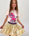 Lola + The Boys Goldie Foil Skirt