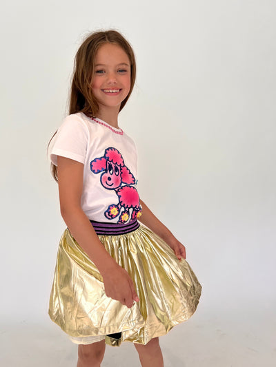 Lola + The Boys Goldie Foil Skirt