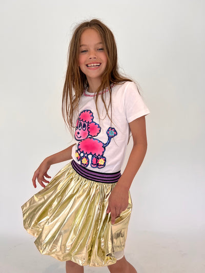 Lola + The Boys Goldie Foil Skirt