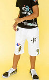 Lola + The Boys Graffiti patch shorts