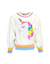 Lola + The Boys 2 Happy Unicorn Gems Puff Sweatshirt