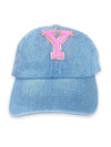 Lola + The Boys Hats Y Initial Denim Cap