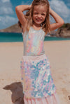 Lola + The Boys Hologram Unicorn Metallic Swimsuit