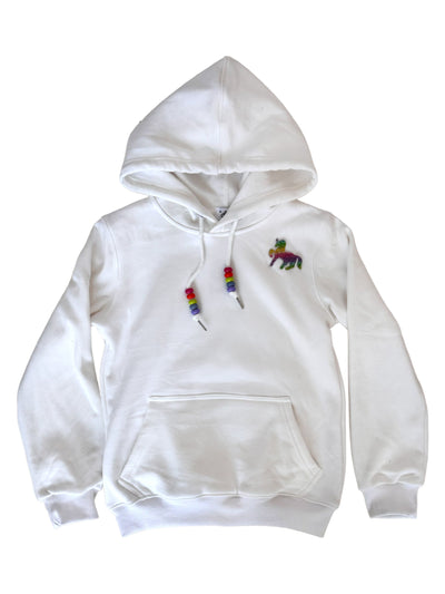 Lola + The Boys Hoodie Rainbow Heart Hoodie