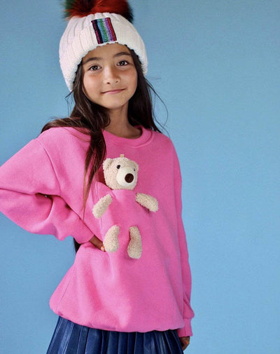 Lola + The Boys Hoodie Teddy Bear Crewneck